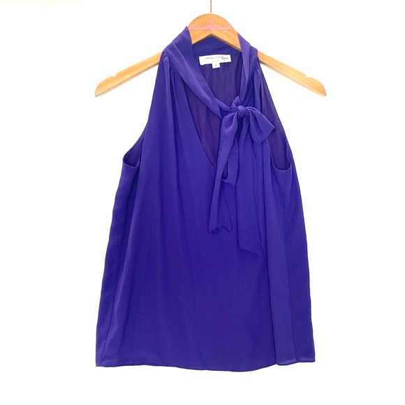 (A54) PRABAL GURUNG COLLECTIVE
Tie-Neck Blouse, Sleeveless, Color-Purple, Size 2 - Picture 5 of 12